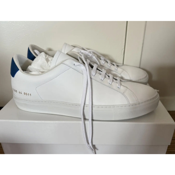 Common Project Achilles white retro blue lows leather size EU 44
